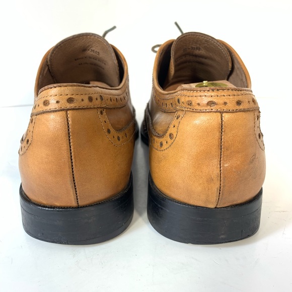Johnston Murphy Chestnut Brogue Oxford Shoes Sz 11 - Picture 5 of 8
